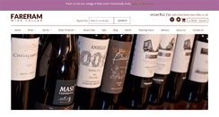 Desktop Screenshot of farehamwinecellar.co.uk