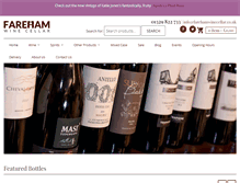 Tablet Screenshot of farehamwinecellar.co.uk